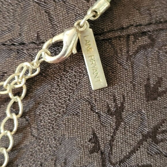 Layered Lane Bryant Necklace With Mixed Beads & Chain Design - Picture 5 of 5